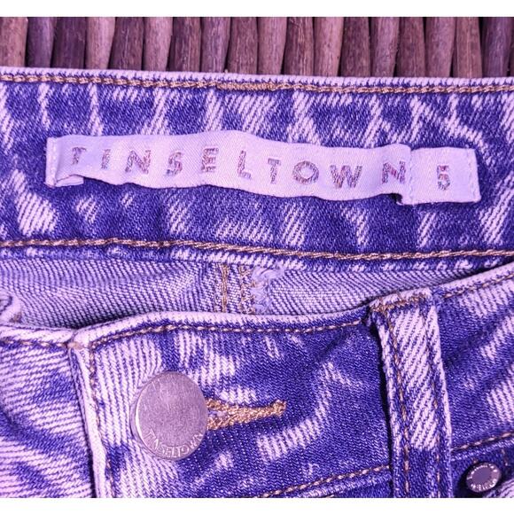 Tinseltown Junior 5 Distressed Straight Leg Jeans Light Wash Grunge Skater Punk - Picture 7 of 10